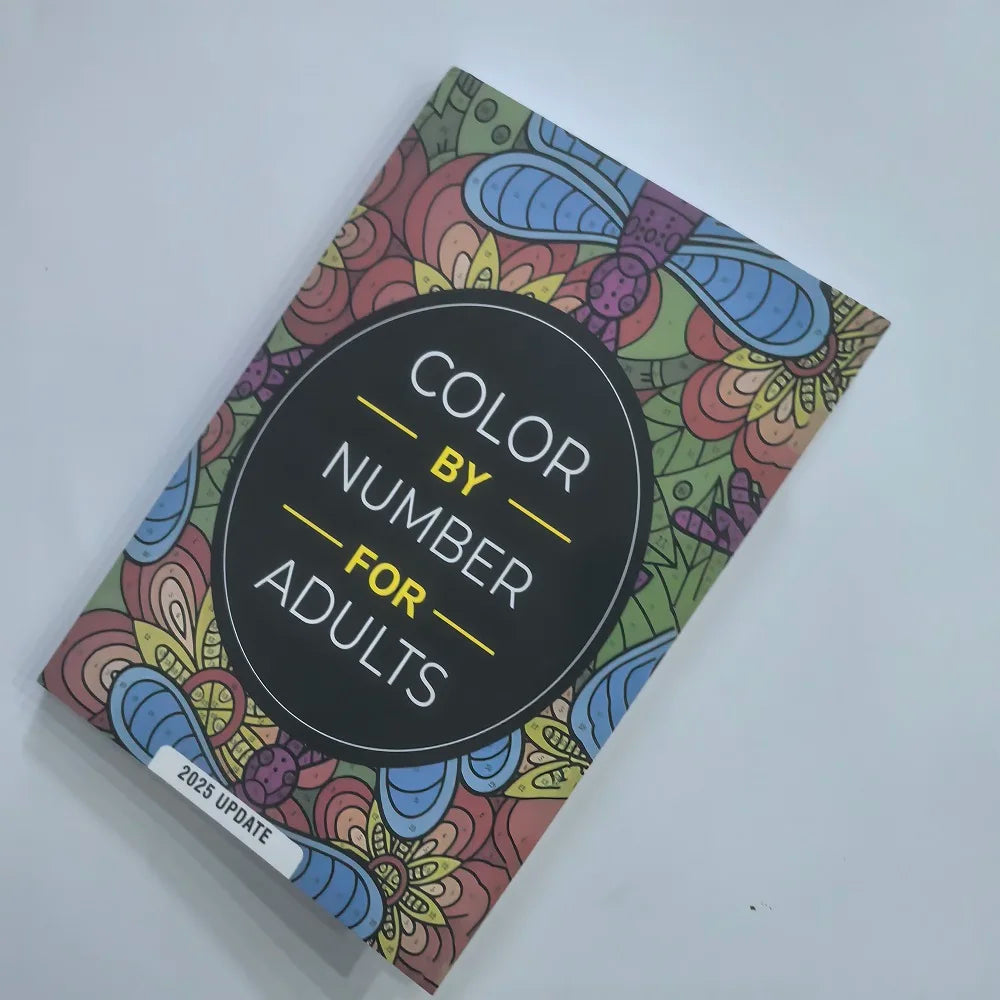 Color By Number For Adult Colouring Book: A Unique Background Paper Adult Colouring Book For Men Women & Teens Stress Relief