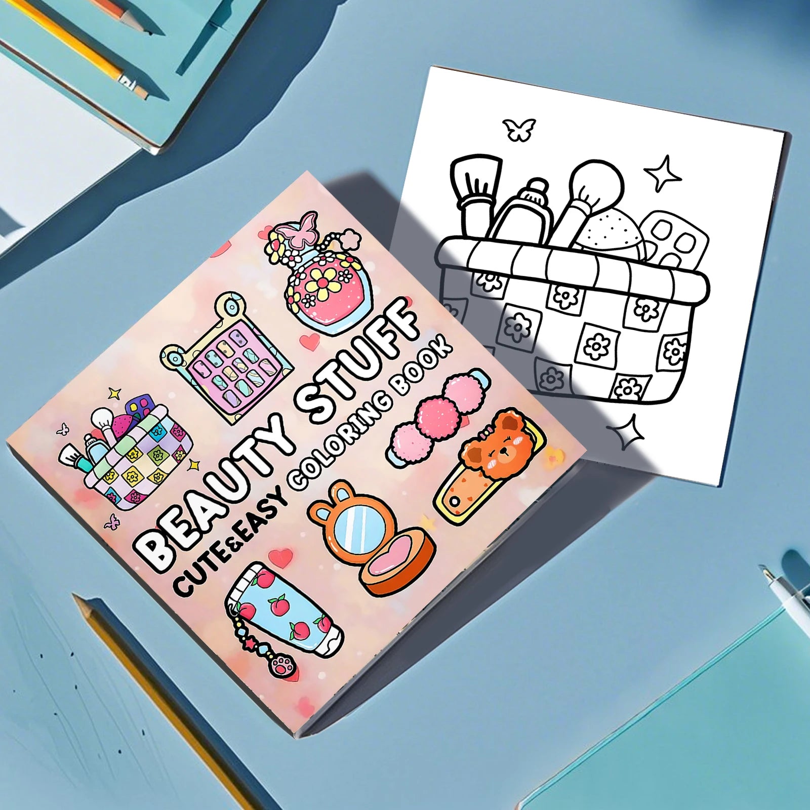 Beauty Stuff Coloring Book 24 Page Adult Picture Books Gift Birthday Party Relieve Stress Kill Time Graffiti Painting Drawing ﻿