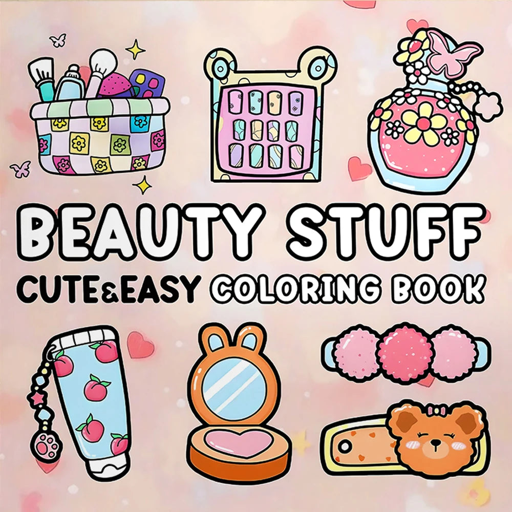 Beauty Stuff Coloring Book 24 Page Adult Picture Books Gift Birthday Party Relieve Stress Kill Time Graffiti Painting Drawing ﻿