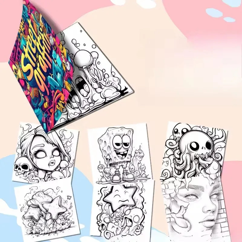 Street Graffiti Colouring Book Adult Picture Book