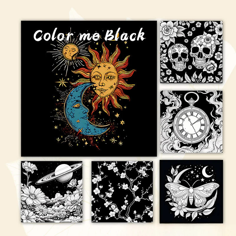 Blacking Me Out: Picture Books for Adults and Teens Coloring Books for Decompressing Relaxing and Imaginative Coloring