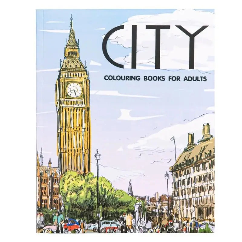 City Colouring Books for Adults Landscape Sketching Coloring Relieve Stress Graffiti  Drawing Book