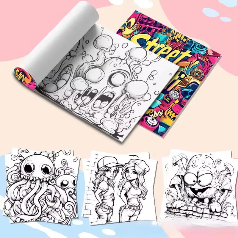 Street Graffiti Colouring Book Adult Picture Book