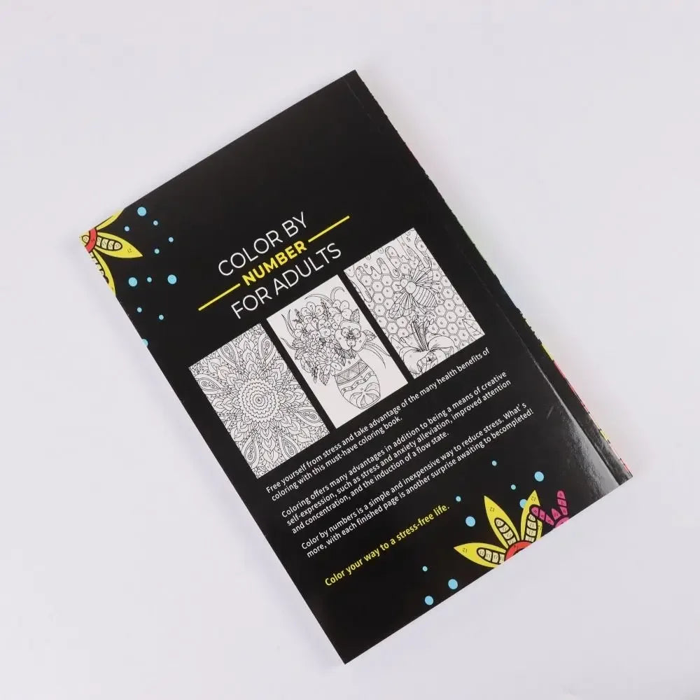 Color By Number For Adult Colouring Book: A UniqueBackground Paper Adult Colouring Book For Men Women & Teens With Stress Relief