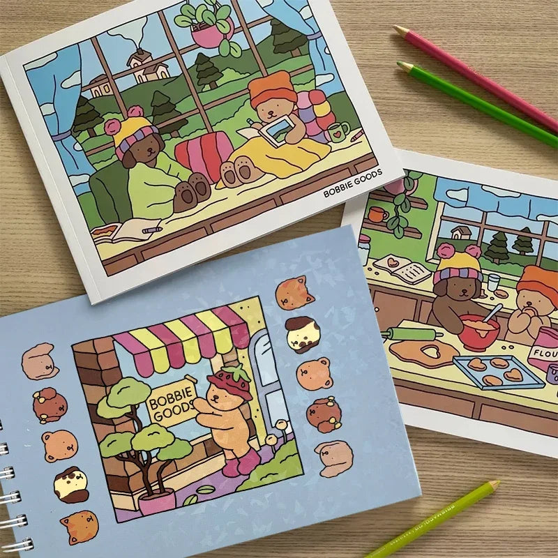 Bobbie Good Coloring Book for Adults and Teens Educational Doodle Book Coloring Books Students Stationery Children's Gifts
