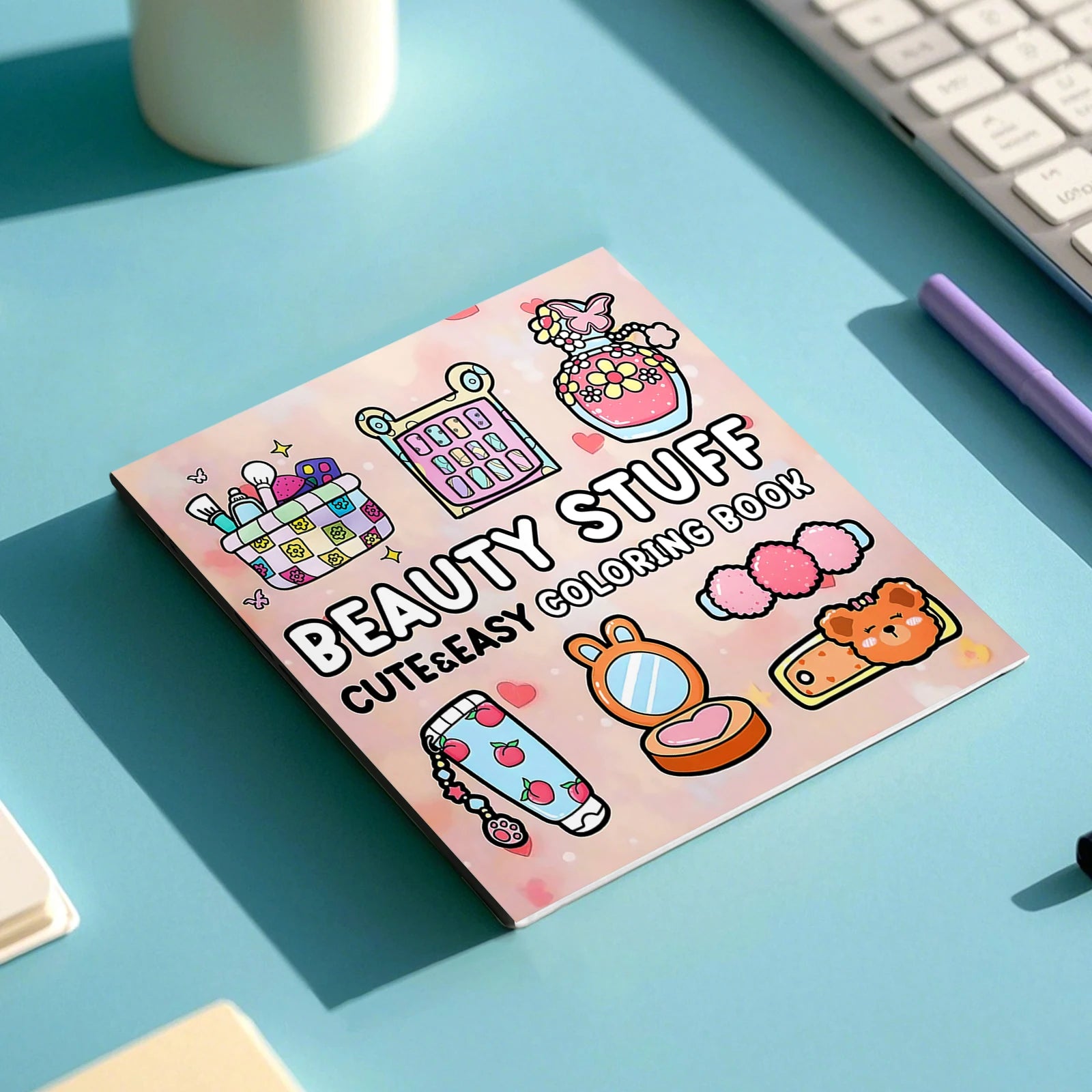 Beauty Stuff Coloring Book 24 Page Adult Picture Books Gift Birthday Party Relieve Stress Kill Time Graffiti Painting Drawing ﻿