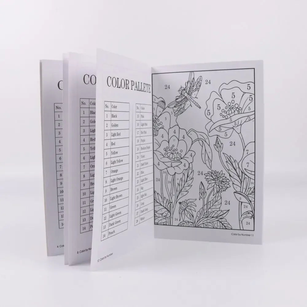 Color By Number For Adult Colouring Book: A UniqueBackground Paper Adult Colouring Book For Men Women & Teens With Stress Relief