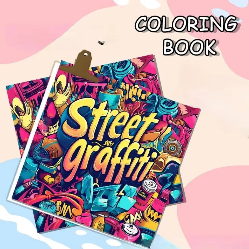 Street Graffiti Colouring Book Adult Picture Book