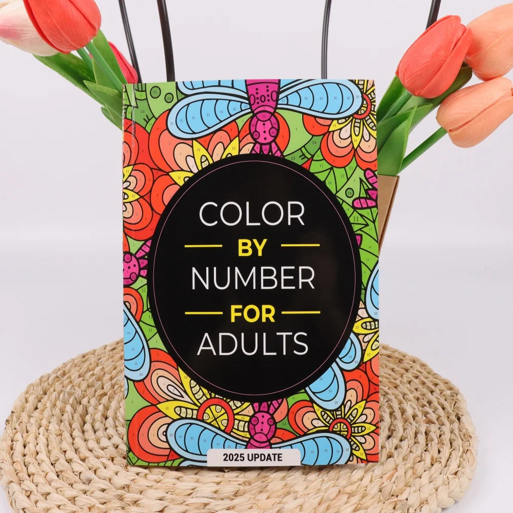 Color By Number For Adult Colouring Book: A UniqueBackground Paper Adult Colouring Book For Men Women & Teens With Stress Relief
