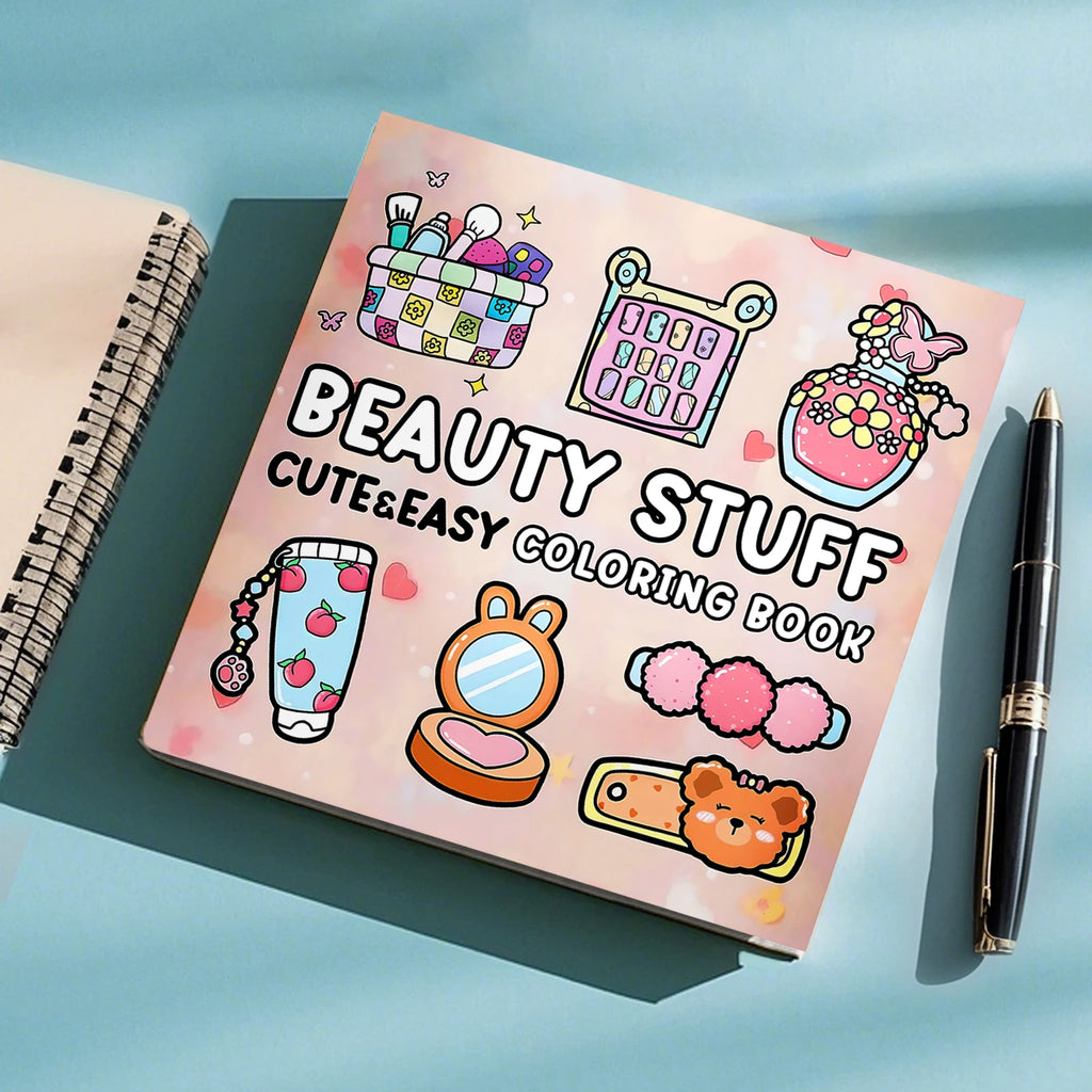 Beauty Stuff Coloring Book 24 Page Adult Picture Books Gift Birthday Party Relieve Stress Kill Time Graffiti Painting Drawing ﻿