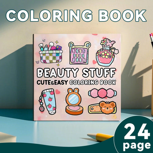 Beauty Stuff Coloring Book 24 Page Adult Picture Books Gift Birthday Party Relieve Stress Kill Time Graffiti Painting Drawing ﻿